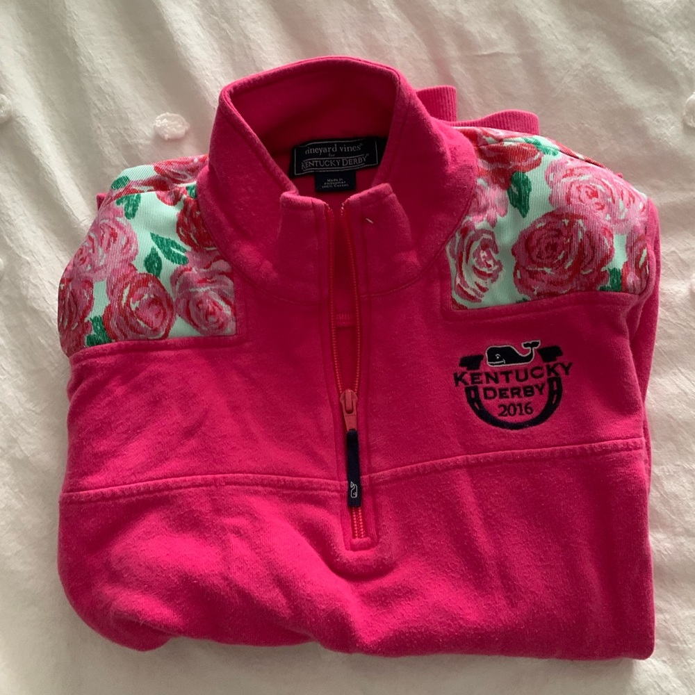 Vineyard vines womens Kentucky derby original quarter zip